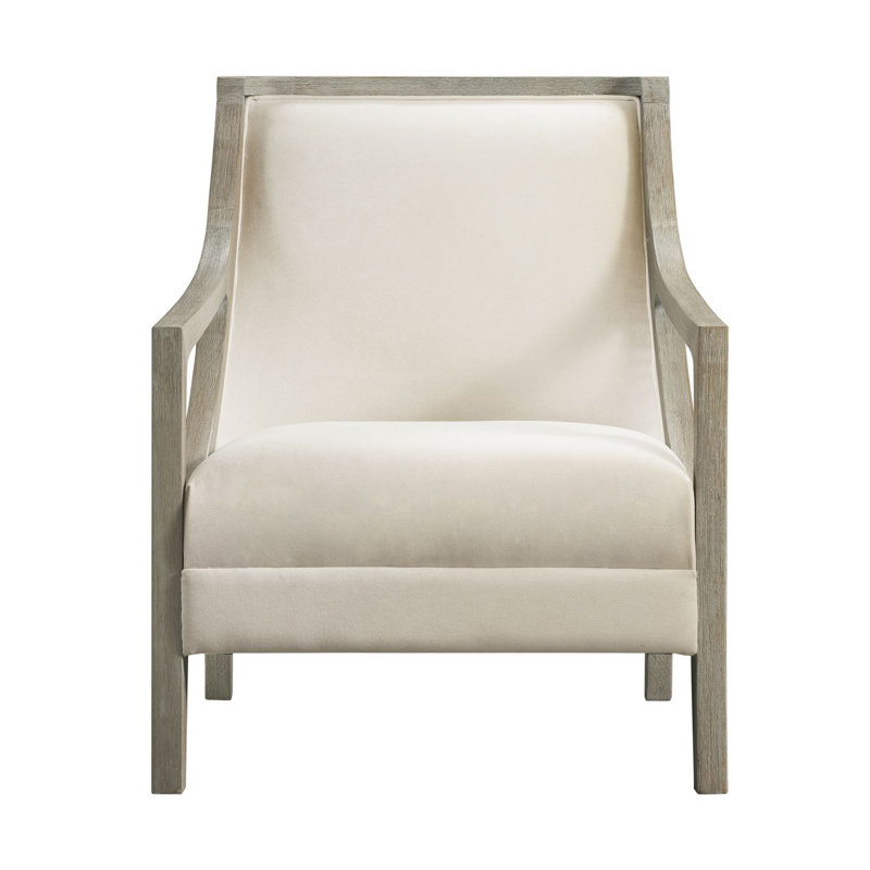 Fauteuil en polyester 28 po, Naturel, Blanc