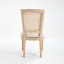 Chaises de salle à manger French Country, rembourrées beiges, de 2, dossier en T naturel, tréfilage, sculpture, démontable, structure solide, tissu en coton et lin