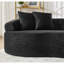 Canapé 4 places courbé en forme de nuage moderne, chenille douce, sans assemblage, confortable pour les rassemblements, revêtement en chenille élégant pour petits espaces, assemblage requis, vidéoconférence, dissimulé