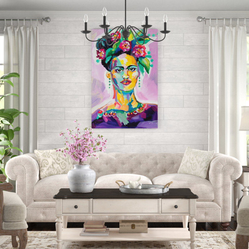 "Frida" par Jeanette Vertentes, peinture sur toile, H 48 po x l 32 po