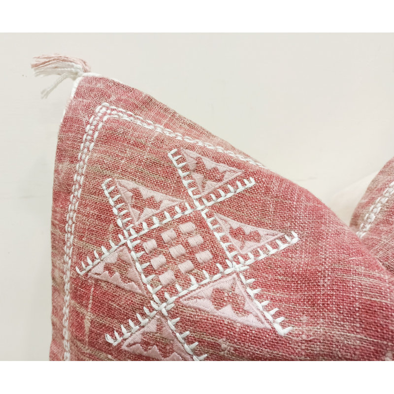 Carleshia Embroidered Cotton Reversible Pillow Cover
