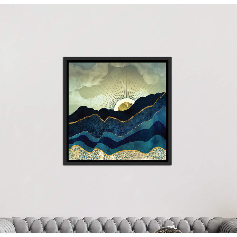 " Post Eclipse " by SpaceFrog Designs, 12" H x 12" W x 1.5" D, Black Framed Canvas, No Mat