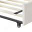 Lit de jour simple avec canapé-lit capitonné et rembourré, tissu en lin