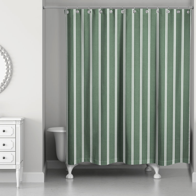 Rideau de douche simple Perine, Vert