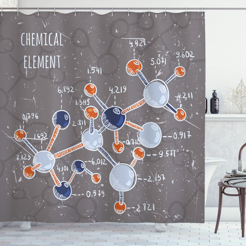 Rideau de douche simple Science Formule, H 69 po x l 70 po