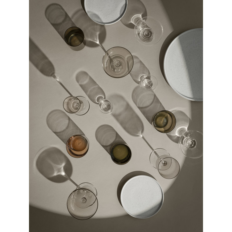 FUUMI Champagne Saucers - 9.5 Ounce - Set of 4 - Coffee Colored Glass, Coffee