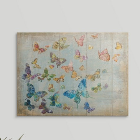 « papillons », impression Danhui Nai, H 18 po x l 24 po x P 1,5 po, Toile