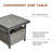 Square Steel Outdoor Side Table Umbrella Hole , 22 " W 22 " D-1913382077