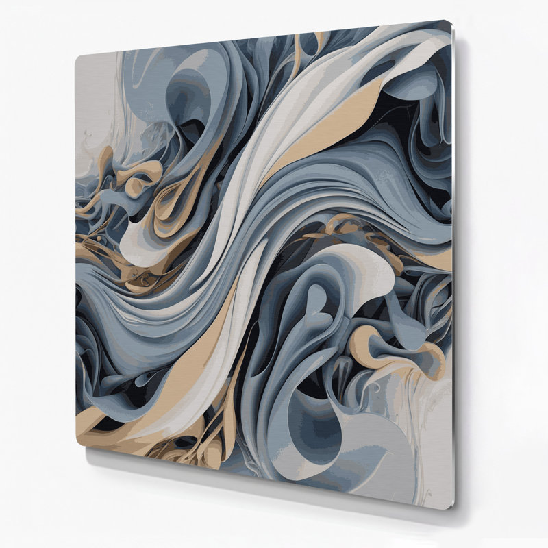Art mural gris Biomorphic Abstraction 76