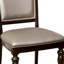 Chaise d'appoint rembourrée Anlin en brun foncé