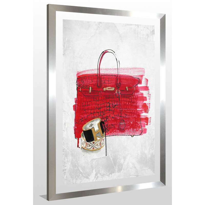 «Purse 1», impression sur toile, H 39,5 po x l 27,5 po x P 0,75 po, Acrylique avec cadre argent