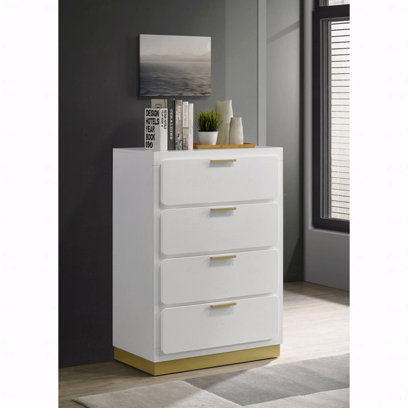 Commode 4 tiroirs, Blanc