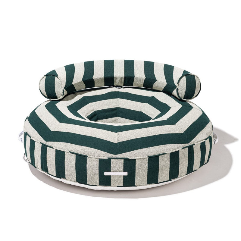 Canvas Pool Ring, Terry Green Stripe