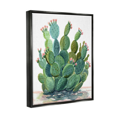 " Botanical Desert Prickly Pear Cactus " by Cherish Flieder