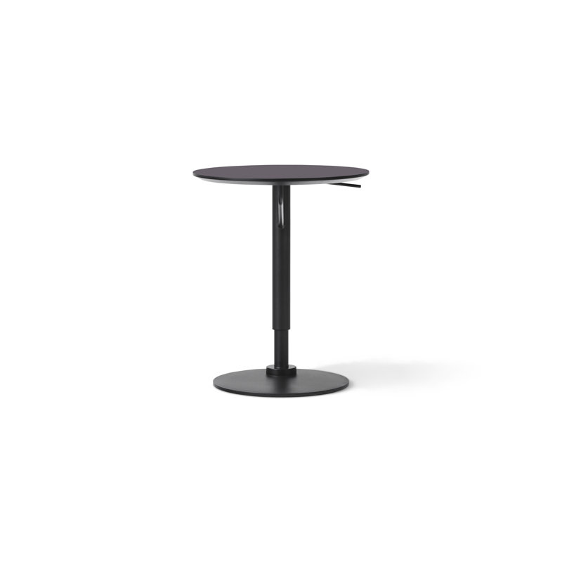 Branch Solid Wood End Table, Charcoal Linoleum