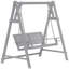 Outsunny 2 Seater Garden Swing Seat Wooden Swing Chair Bench Grey
