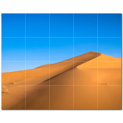 Murale décorative en céramique satinée 8 po x 8 po Desert Photo
