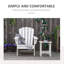 Chaise Adirondack en bois massif Andrekia-204727068