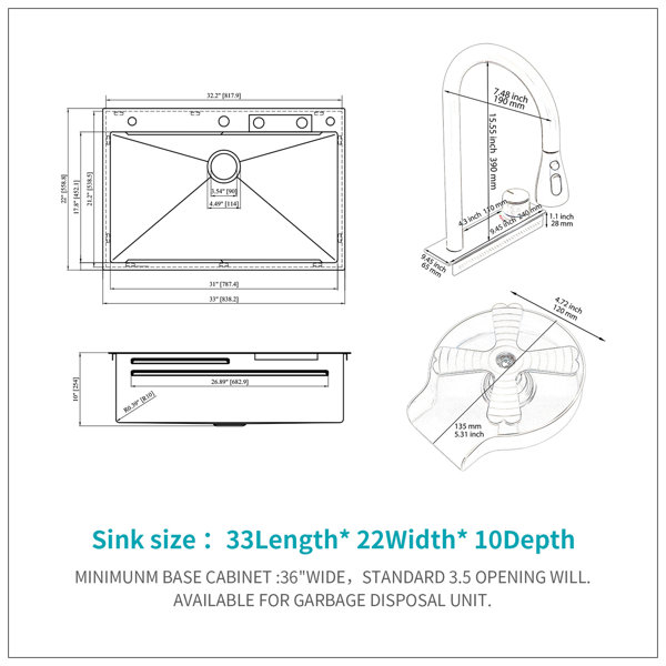 Dimensions du produit