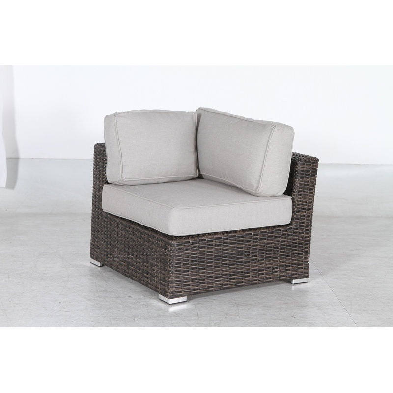 Gray Wicker 10-Piece Outdoor Sectional Set with Fire Pit