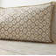 Coussin lombaire en coton tissé à la main Artisan - gris avec coutures jaunes - 16 po x 48 po-707432490