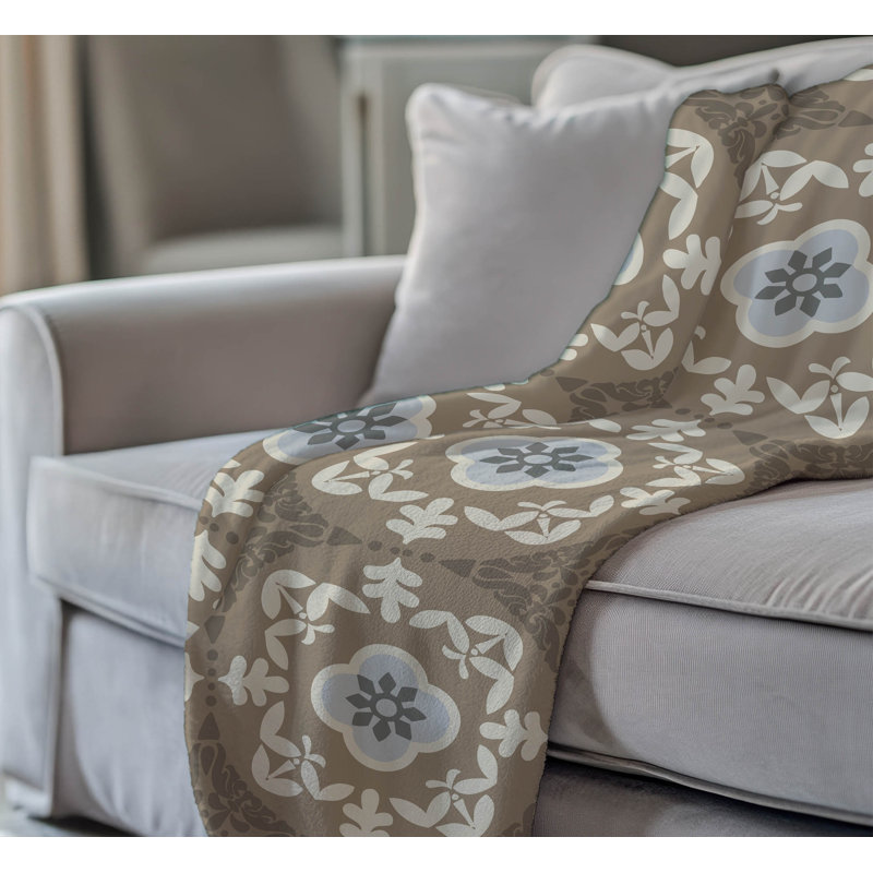 Couverture légère en velours Edan, 60" L x 50" W, Brown