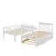 Lit superposé simple au-dessus de simple en bois massif avec rangement gigogne et structure d'escalier-975507005