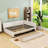 Linen Upholstered Daybed with Twin Trundle-764516451-764516454