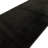 Soft Medium Pile Low Weight Non Slip Custom Size Solid Black Color Brampton Runner Rug by Feet-1979430330