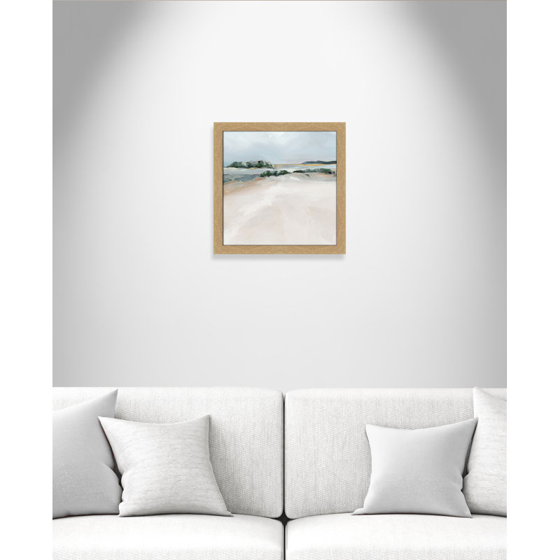 Sentier chatoyant - Peinture sur papier encadrée, H 18 po x l 18 po x P 1,12 po, Encadré naturel