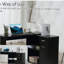 Bureau d'ordinateur en L avec angle de rotation de 180 °, avec tablettes de rangement, tiroirs et armoires