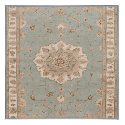 Machine Washable Tabriz Gray Area Rug