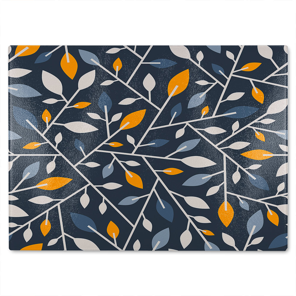 Geometric Abstract Glass Chopping Board