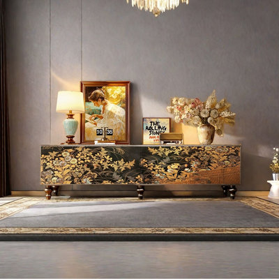 Vintage Style Solid Wood TV Stand