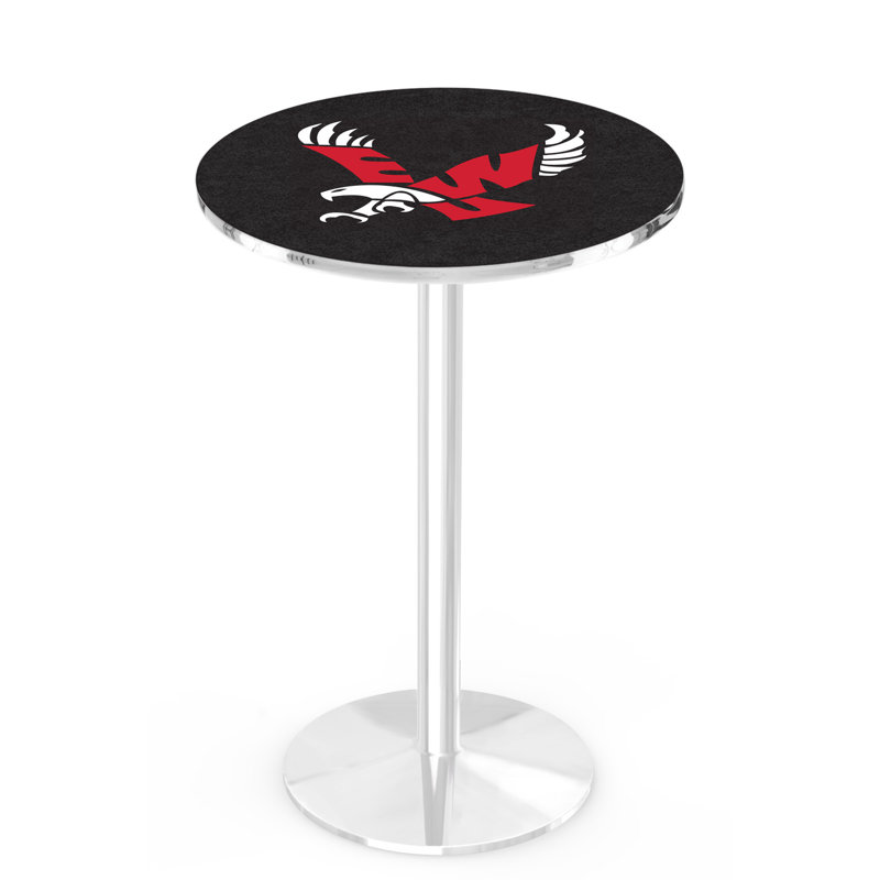 Round Metal Base Dining Table, Chrome, Eastern Washington University