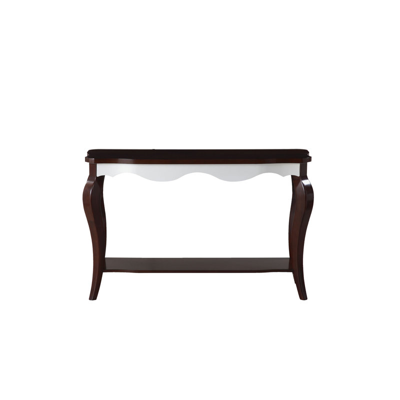 Mathias White & Walnut Finish Sofa Table