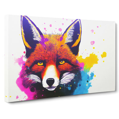 Fox Splash Vol.3 Abstract - Wrapped Canvas