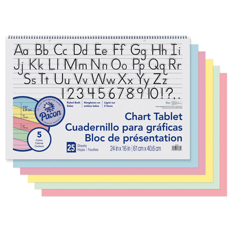 Tablette graphique en papier coloré