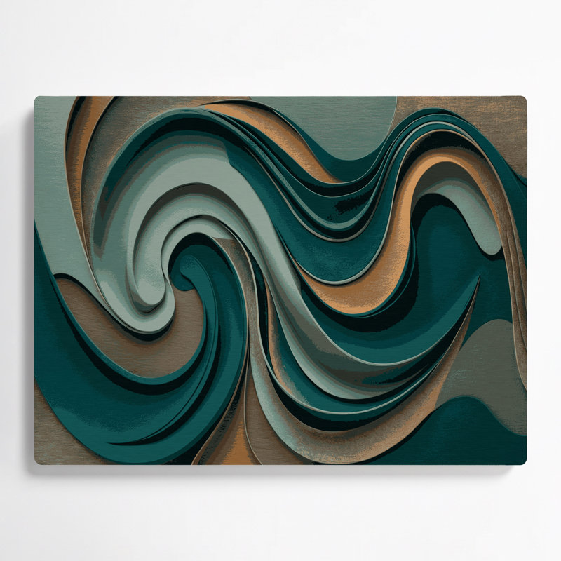 «Biomorphic Abstraction 3», art mural en métal vert