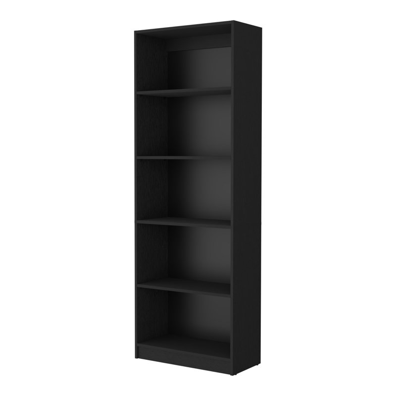 Sutton 4 Shelves Bookcase With Modern Storage Shelves, Black