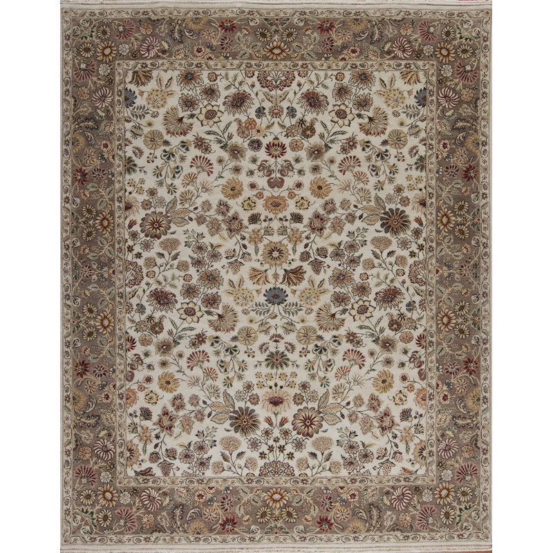 Cote D’Azure Hand Knotted Wool Area Rug, Rectangle 9' x 12'