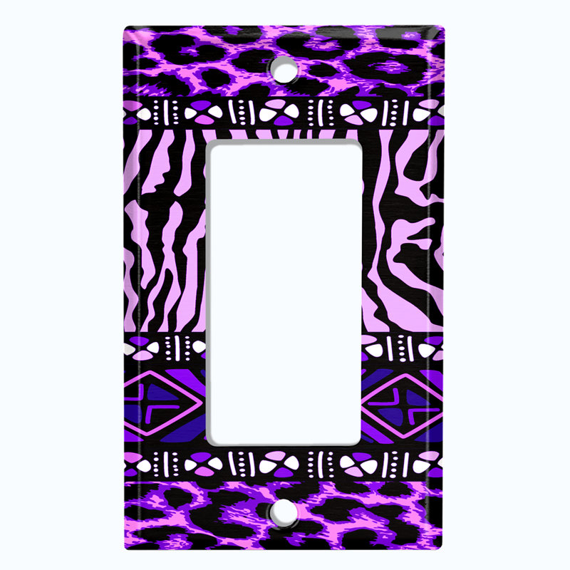 Patterned 1 - Gang Toggle Light Switch Standard Wall Plate
