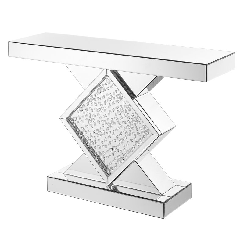 Mcnett 47'' Glass Top Console Table