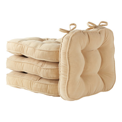 Coussin de chaise réversible en microfibre