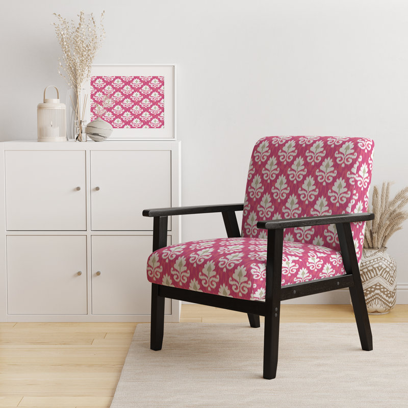 Fauteuil d'appoint rembourré White Flower Ikat