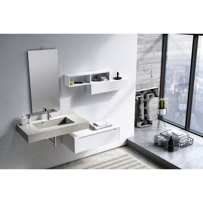 Yatts Bathroom Cabinet, White