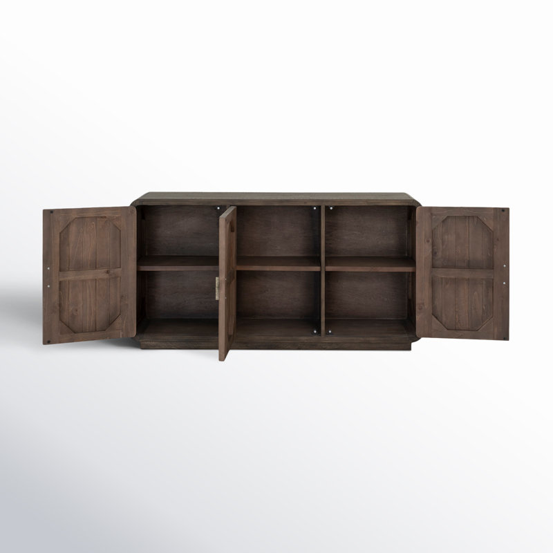 Monterey 63'' W Solid Wood Sideboard, Dark Brown