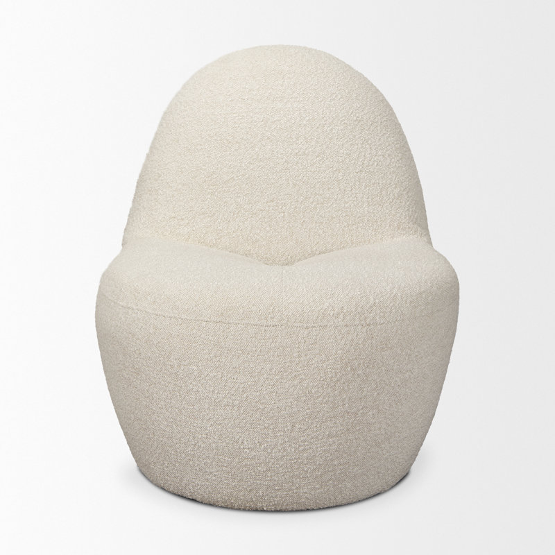 Méridienne Modern Boucle / Chenille, Sergé de coton crème