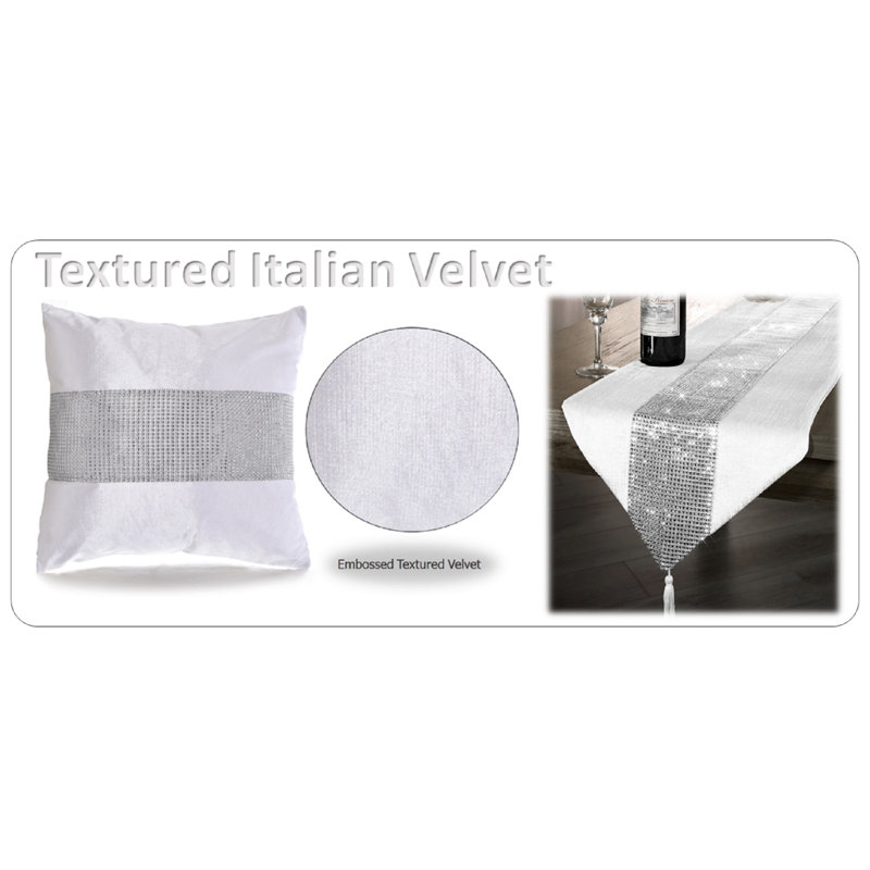 Alsen 100% Polyester Bed Runner, White