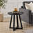 Modern Harmony Wood Round End Table, Black